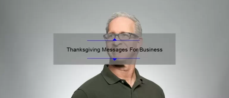 Thanksgiving Messages For Business